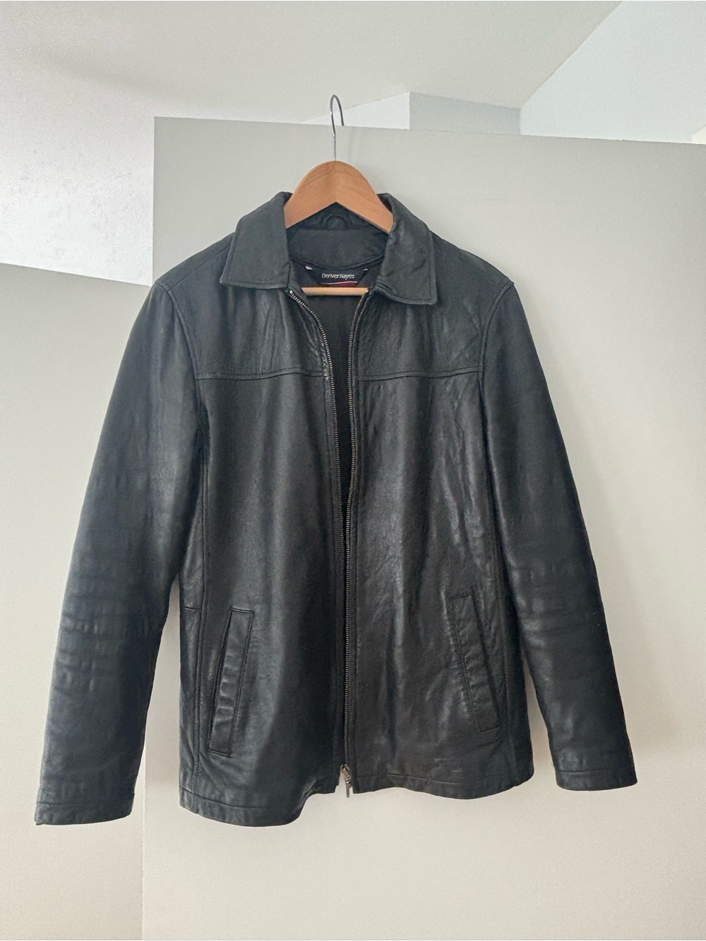 Classic Vintage Black Leather Jacket